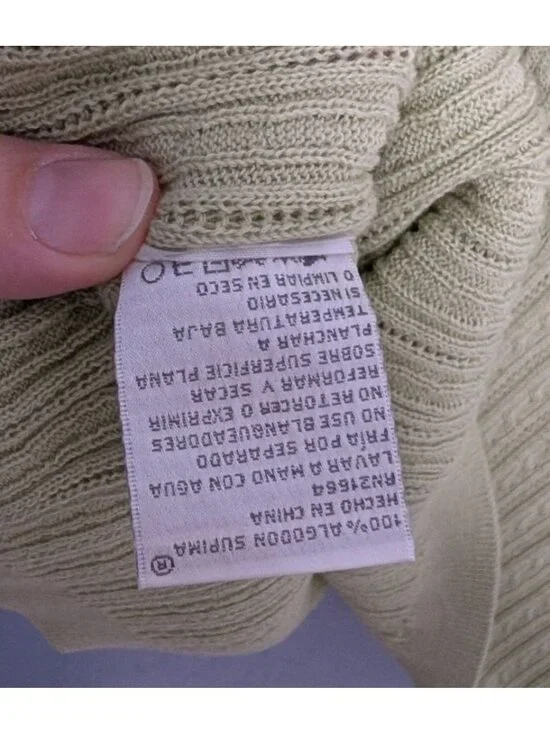 Foxcroft Women Sage Green Supima Cotton 2 Piece Cardigan Shell Set Size L Ribbed - Picture 15 of 16